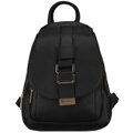 Dámsky malý mestský batoh s chlopňou čierny z ekokože Peterson