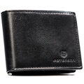 Čierna pánska kožená peňaženka s RFID ochranou – kompaktný model Peterson