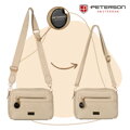 Béžová mestská dámska crossbody kabelka 