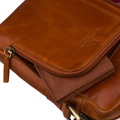 Mała listonoszka męska skórzana brązowa saszetka na ramię - Peterson