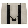 Elegantná čierno-béžová dámska shopper kabelka s nastaviteľným ramienkom - Peterson