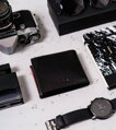Malá, horizontálna pánska kožená peňaženka s RFID - Peterson