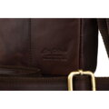 Hnedá kožená crossbody taška - Peterson
