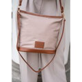Dámska béžová crossbody kabelka z polyesteru - Peterson