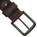 Pánsky hnedý kožený opasok do 150cm.
