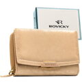 Dámska béžová horizontálna peňaženka z ekologickej kože s RFID ochranou