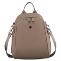 Dámsky malý béžový ruksak z polyesteru 2v1 – ruksak aj kabelka