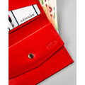 Skórzane, czerwone etui na dokumenty bez zapięcia zewnętrznego - 4U Cavaldi