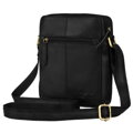 Čierna pánska kožená crossbody taška Peterson s puzdrom na kľúče