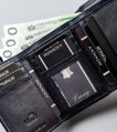 Malá, ležatá dámska peňaženka z prírodnej kože na patentku - 4U Cavaldi