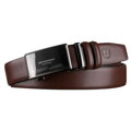 Pánsky kožený opasok v hnedej farbe s automatickou prackou