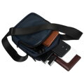 Modrá malá pánska crossbody taška – Peterson
