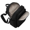 Dámsky čierny ruksak z polyesteru, jednokomorový a mimoriadne praktický