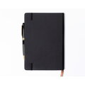 Čierny zápisník A5 s bodkovaným papierom a tvrdou väzbou