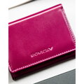 Fioletowy portfel damski ze skóry naturalnej wyposażony w system RFID - Rovicky