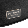 Dámska čierna crossbody taška/ľadvinka z ekokože Peterson