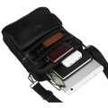 Pánska čierna kožená crossbody taška z prírodnej kože, jednokomorová a mimoriadne praktická