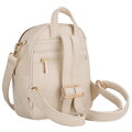 Mały plecak damski beżowy ze skóry ekologicznej 2w1 listonoszka na ramię  mini plecaczek - Peterson
