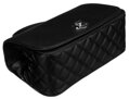 Elegantná čierna crossbody kabelka s prešívanými bokmi - David Jones