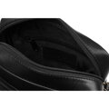 Pánska kožená crossbody taška Peterson v čiernej farbe + puzdro na kľúče