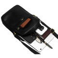 Čierna pánska kožená crossbody taška – elegantná klasika s praktickými priehradkami