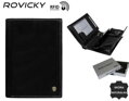 Klasická pánska peňaženka z prírodnej kože s priestorom na registračný certifikát, RFID - Rovicky