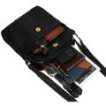 Čierna kožená crossbody taška pre pánov - Peterson