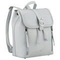 Pojemny plecak damski ze skóry ekologicznej w szarym kolorze wyposażony w nóżki ochronne - Rovicky