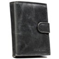 Pánska kožená peňaženka v čiernej farbe s patentom a RFID - Peterson