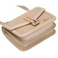 Dámska béžová crossbody kabelka Peterson s magnetickým klipsom a nastaviteľným popruhom