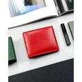 Poziome, czerwone etui na karty ze skóry naturalnej zapakowane w eleganckie pudełko - 4U Cavaldi