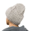Sivá zimná dámska čiapka Beanie z mäkkého nylonu