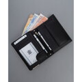 Veľká čierna pánska kožená peňaženka 4U Cavaldi bez zapínania s RFID ochranou