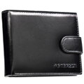 Horizontálna čierna pánska kožená peňaženka s RFID ochranou – Peterson