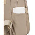 Dámsky ruksak z polyesteru v odtieni ecru, jednokomorový a mimoriadne praktický