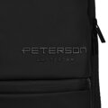 Priestranný čierny cestovný ruksak s vákuovou priehradkou a priehradkou na notebook - Peterson