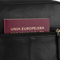 Miejska listonoszka męska ze skóry naturalnej w czarnym kolorze zamykana suwakiem - Peterson