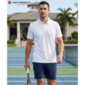 Biała, męska koszulka polo regular fit w rozmiarach od M do XL - Peterson
