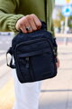 Pánska crossbody taška z polyesteru - Peterson PU PTN 99037 Black