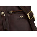 Hnedá kožená crossbody taška - Peterson