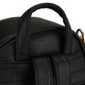 Czarny plecak damski mały ze skóry ekologicznej elegancki uchwyt na ramię torebka 2w1 - Peterson
