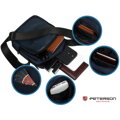 Modrá malá pánska crossbody taška – Peterson