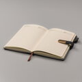 Zestaw prezentowy: szary notes A5 i długopis z czarnym wkładem - Peterson