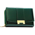 Zelená lakovaná dámska peňaženka z ekologickej kože v horizontálnom prevedení s RFID ochranou