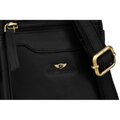 Čierna pánska kožená crossbody taška Peterson + kožené puzdro na kľúče
