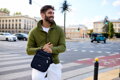 Pánska polyesterová crossbody taška – Peterson