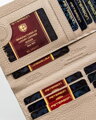 Elegantná dámska peňaženka z prírodnej kože, zapínaná na magnet a zips - Peterson