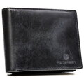 Veľká pánska kožená peňaženka v čiernej farbe s RFID - Peterson
