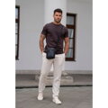 Čierna pánska kožená crossbody taška Peterson + puzdro na kľúče