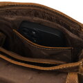 Pánska hnedá kožená crossbody taška s jednou komorou – Peterson